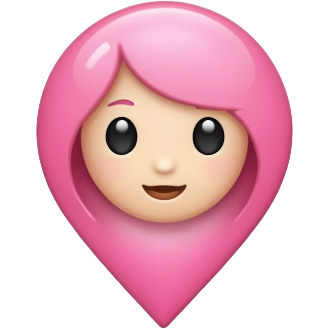 create a cute pink location pin { example 📍} emoji