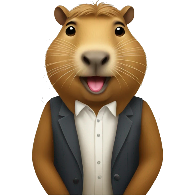 Capybara singer emoji