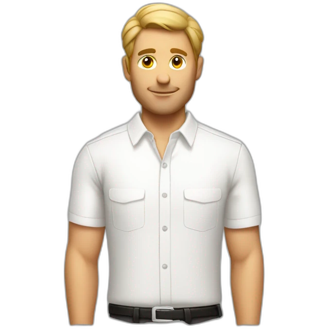 WHITE SHIRT MAN bar emoji