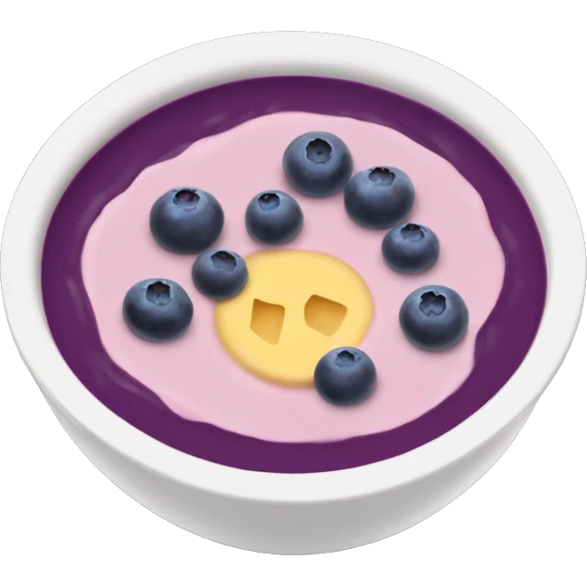 blueberry smoothie bowl  emoji