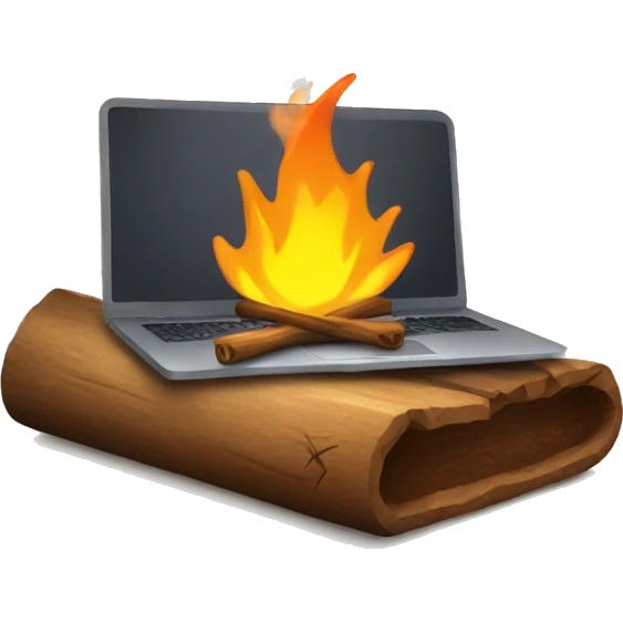 Laptop by a Campfire  emoji
