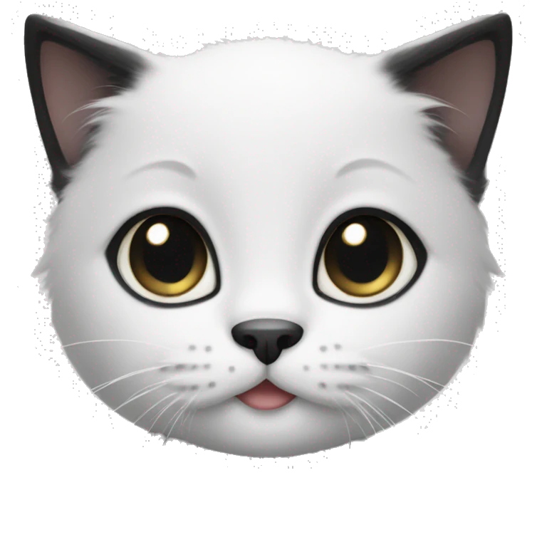 black and white kitten  emoji