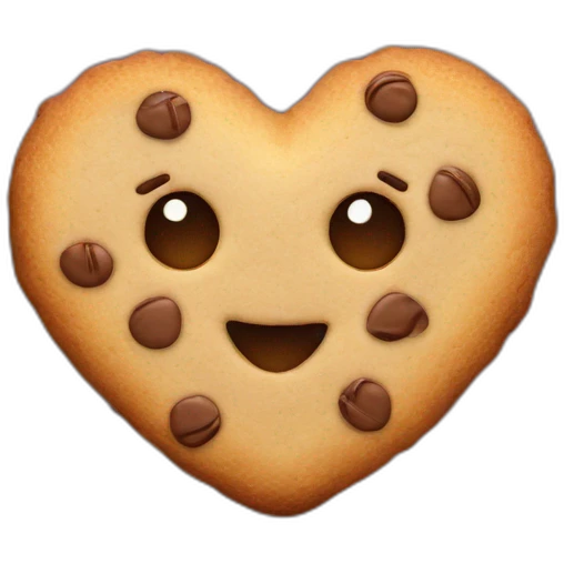 cookie heart shape emoji