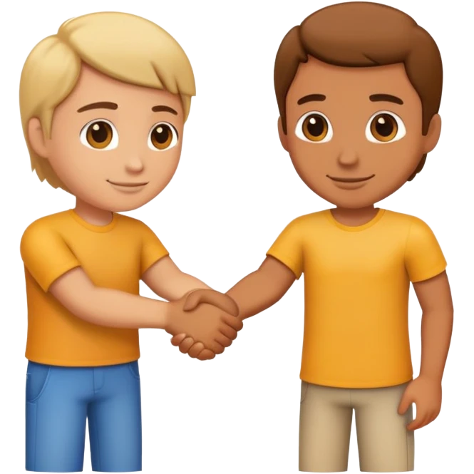 Two people shaking hands representing trust emoji