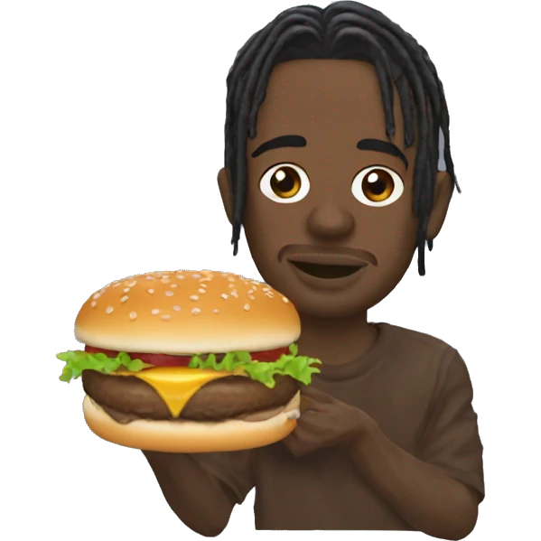 Travis Scott qui mange un Big Mac  emoji