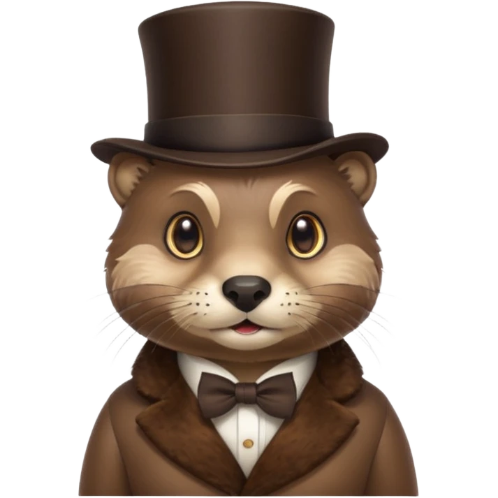 Otter wearing a  monocle emoji