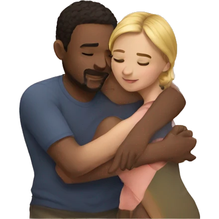 Couple cuddling  emoji