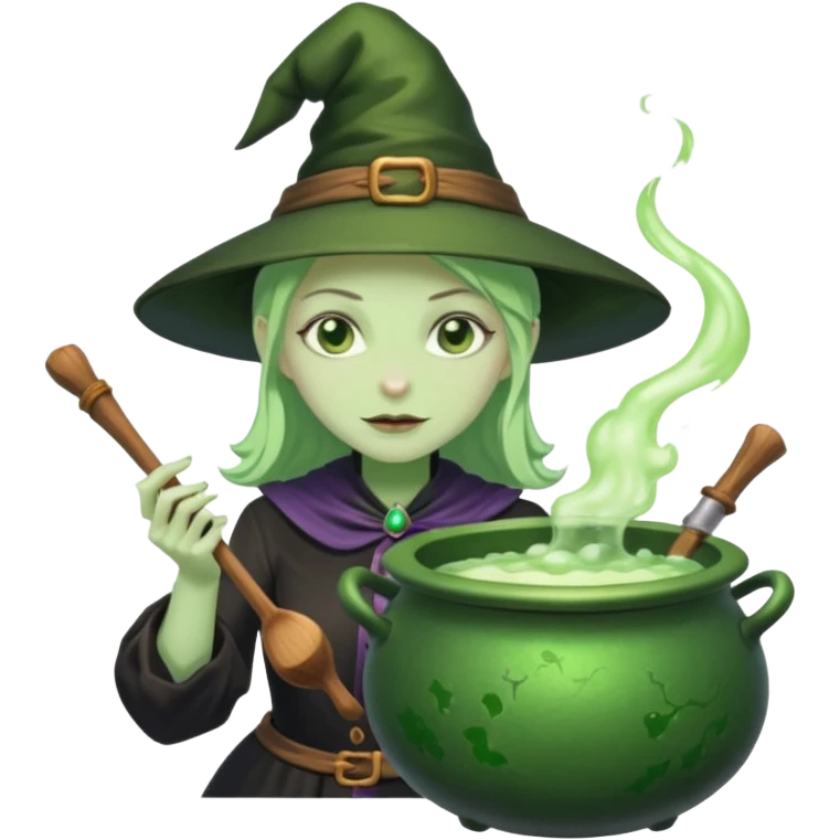 green witch cooking potion emoji