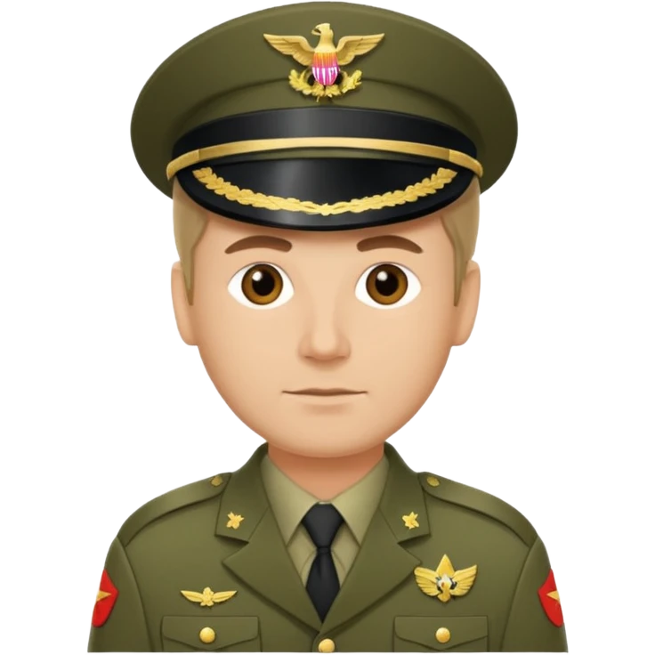 Quiero un señor uniformado de soldado  emoji