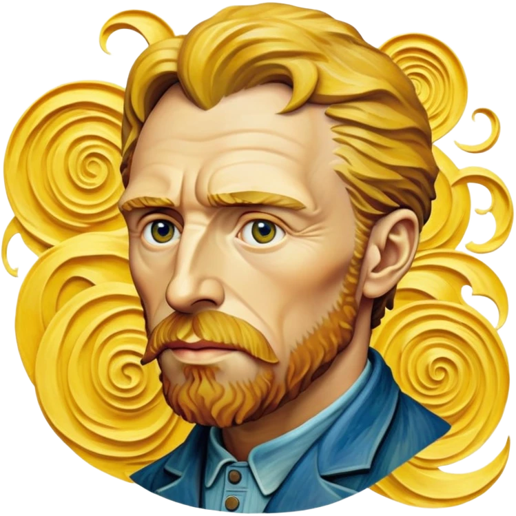 cinematic-realistic-vincent-van-gogh-pop-culture-emoji,-featuring-an-expressive-portrayal-inspired-by-the-legendary-painter-rendered-with-dynamic,-swirling-textures-and-artistic-lighting. emoji