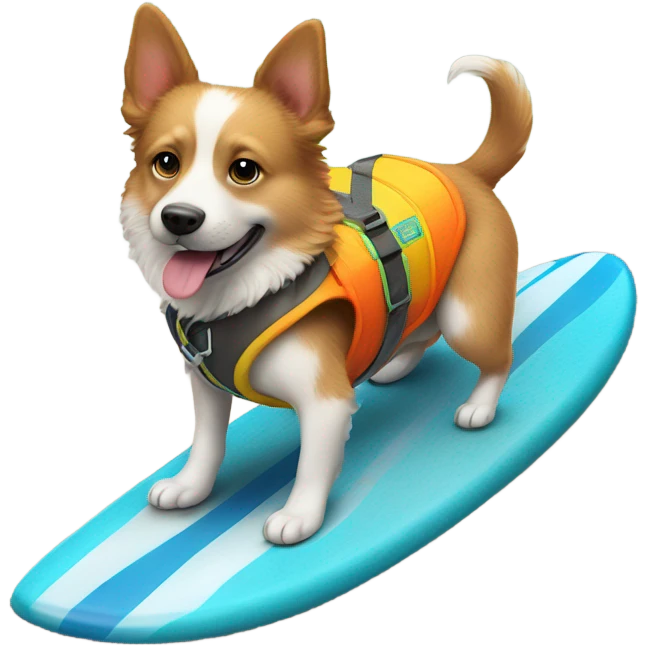 dog surfing emoji