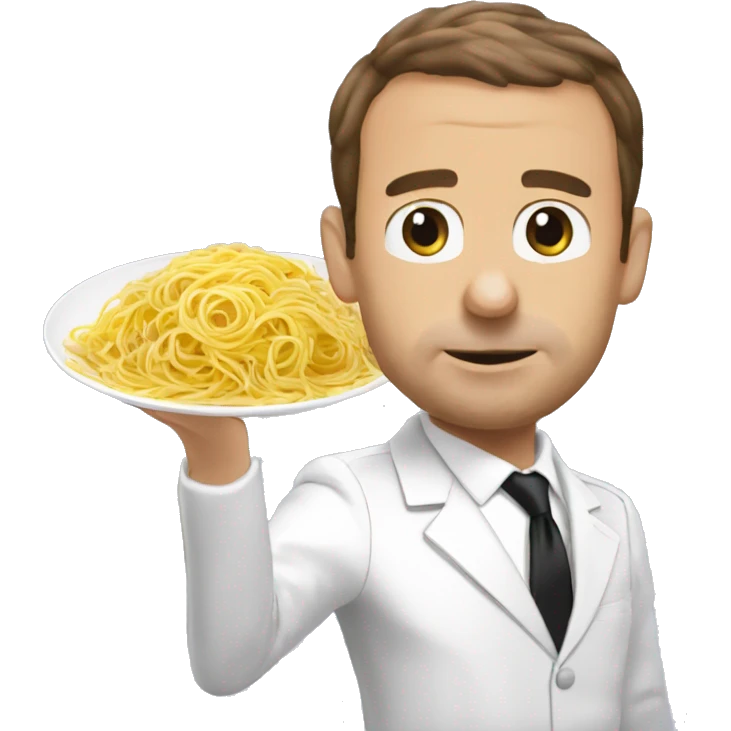 Macron mange les spaghettis  emoji