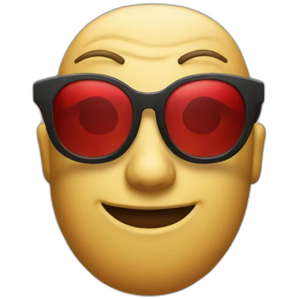 emoji with red glases emoji