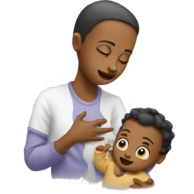 talking with baby emoji