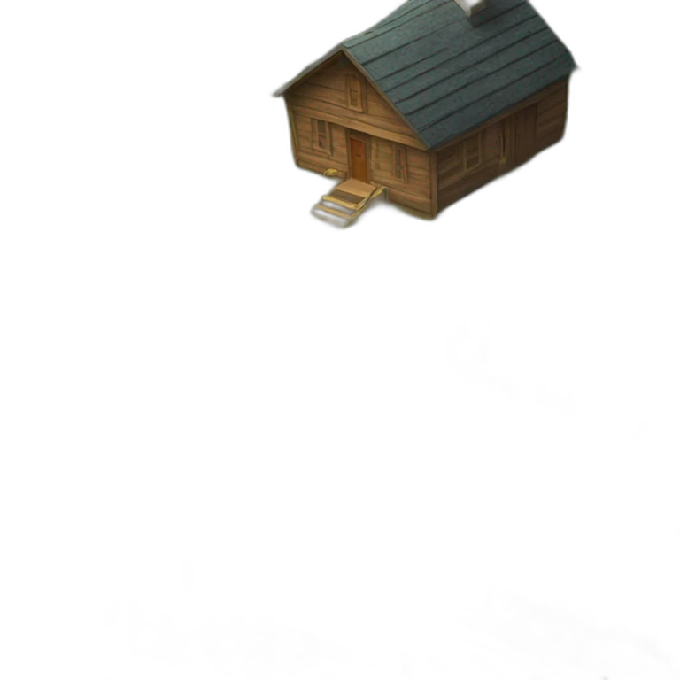 Vegetable Garden next to cabin in the woods emoji