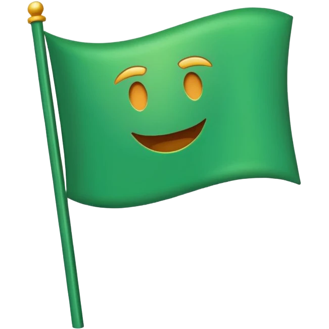 same green flag that red emoji