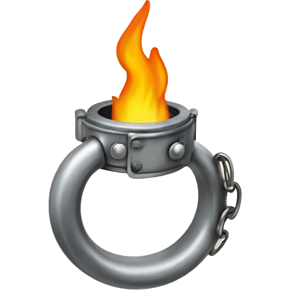 natural gas flame in handcuffs emoji