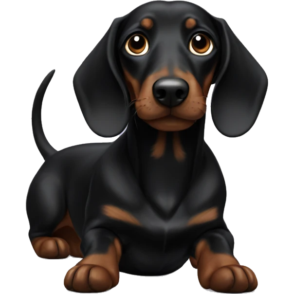 Two black dachsnds emoji