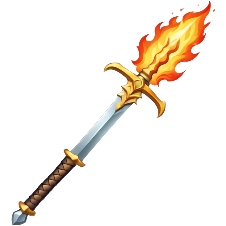 flaming sword  emoji