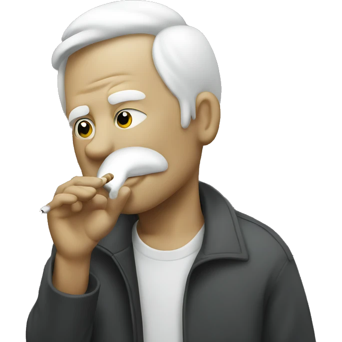 White smoking cigarette emoji