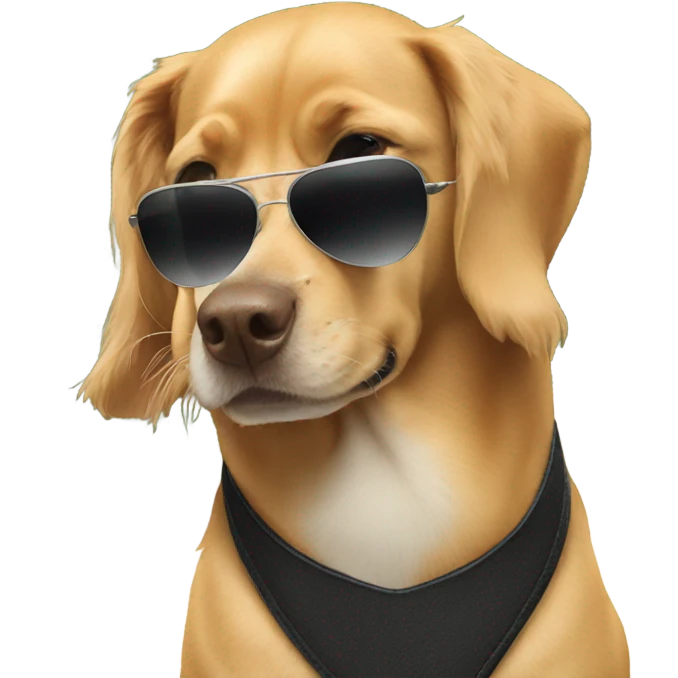 My dog wearing sunglasses emoji