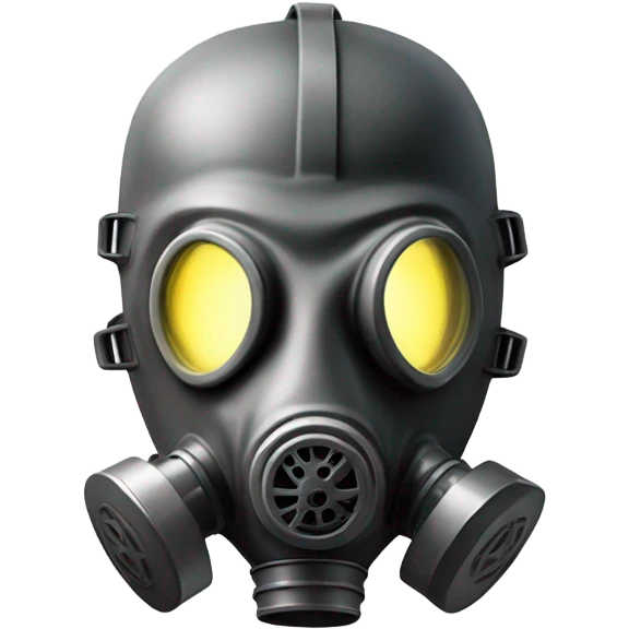 a gask mask and a lightning emoji