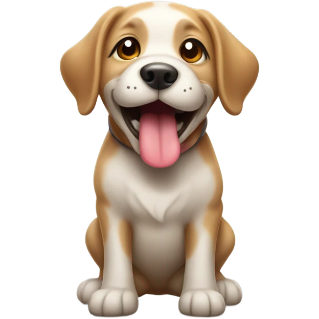 playful dog tongue out emoji