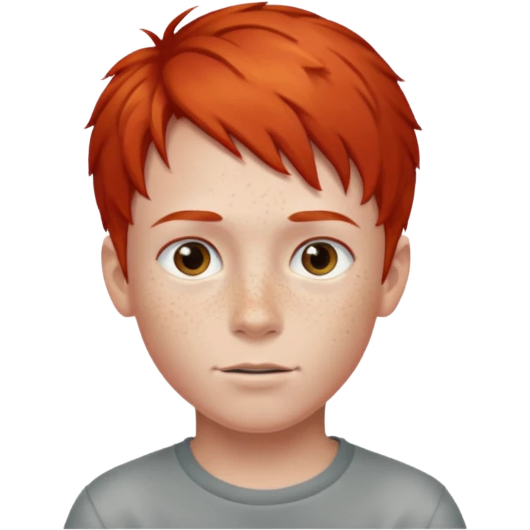 red haired young boy emoji