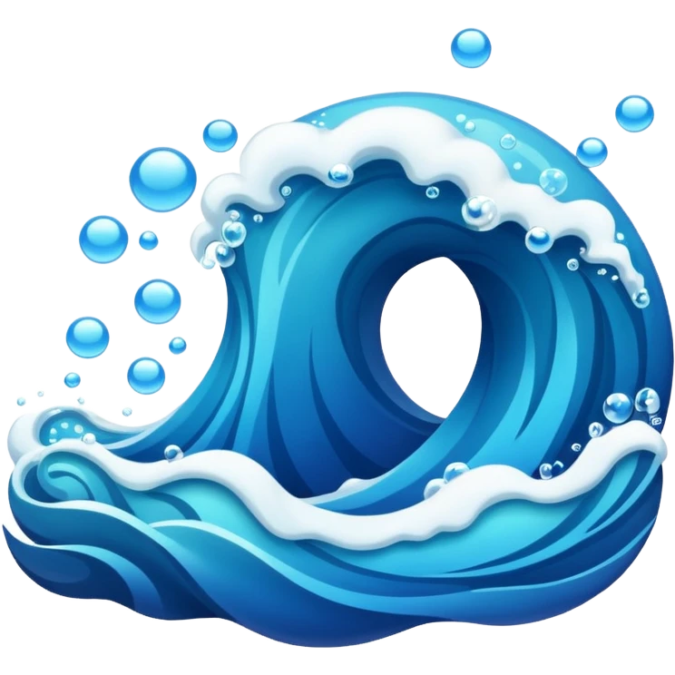 An ocean with a lot of bubbles errupting from it emoji