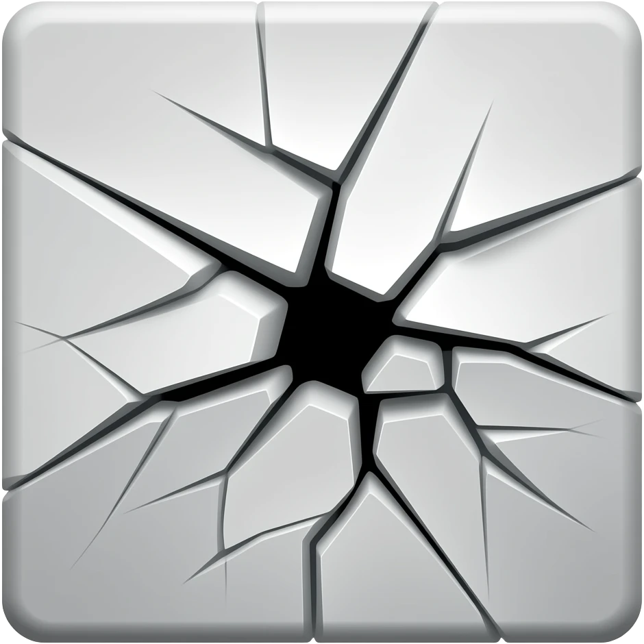 stylized vertical wall crack decal emoji