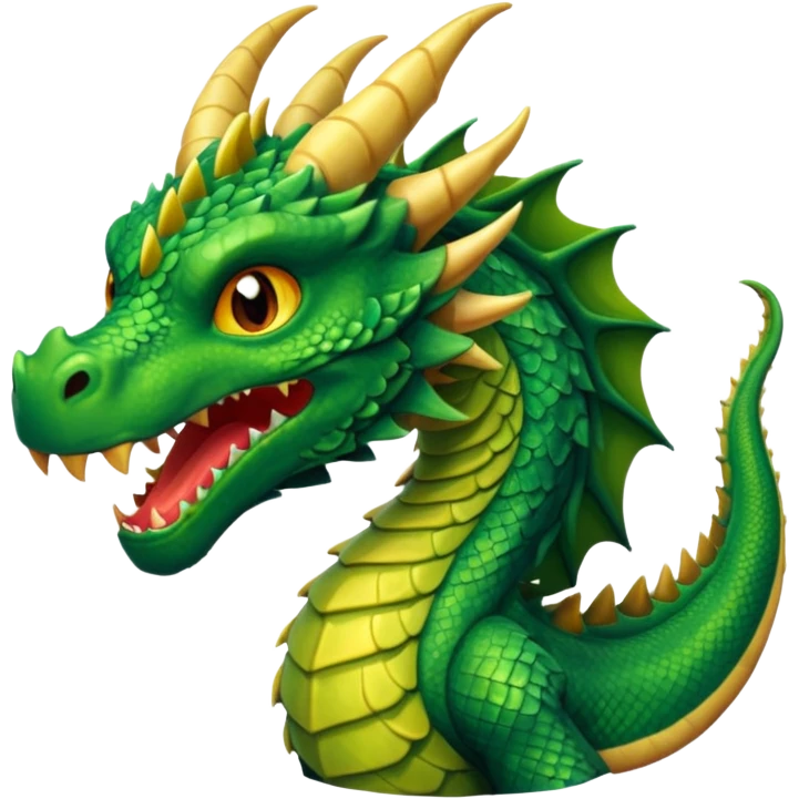 A realistic dragon emoji