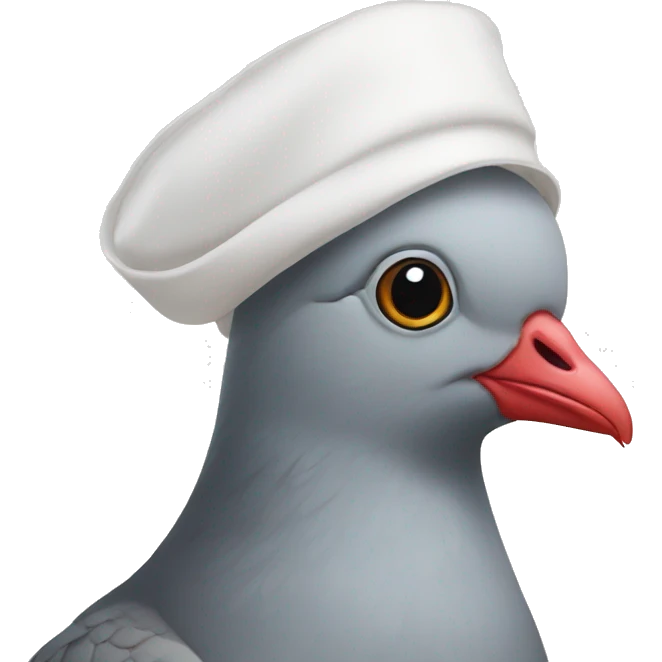 pigeon with a white bonnet from handmaid's tale emoji