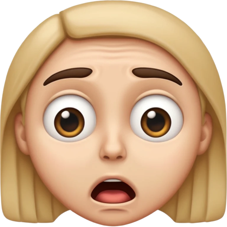 Create an iOS styled emoji that shows immense shock but satisfaction emoji