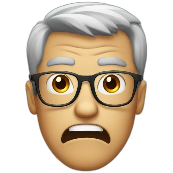 angry guy with glasses emoji