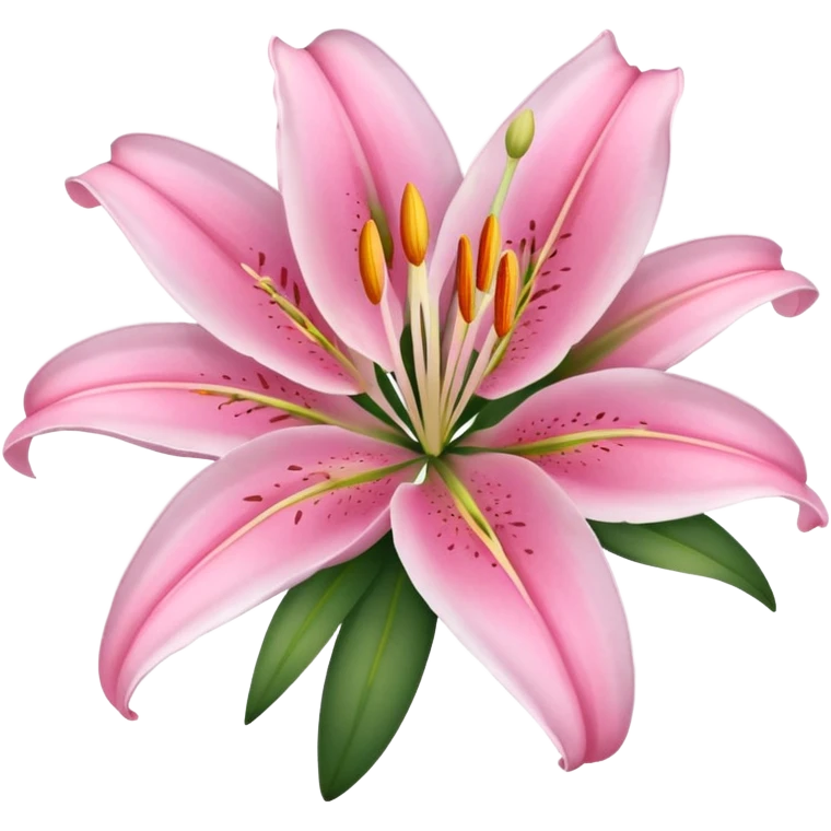 pink lilies emoji