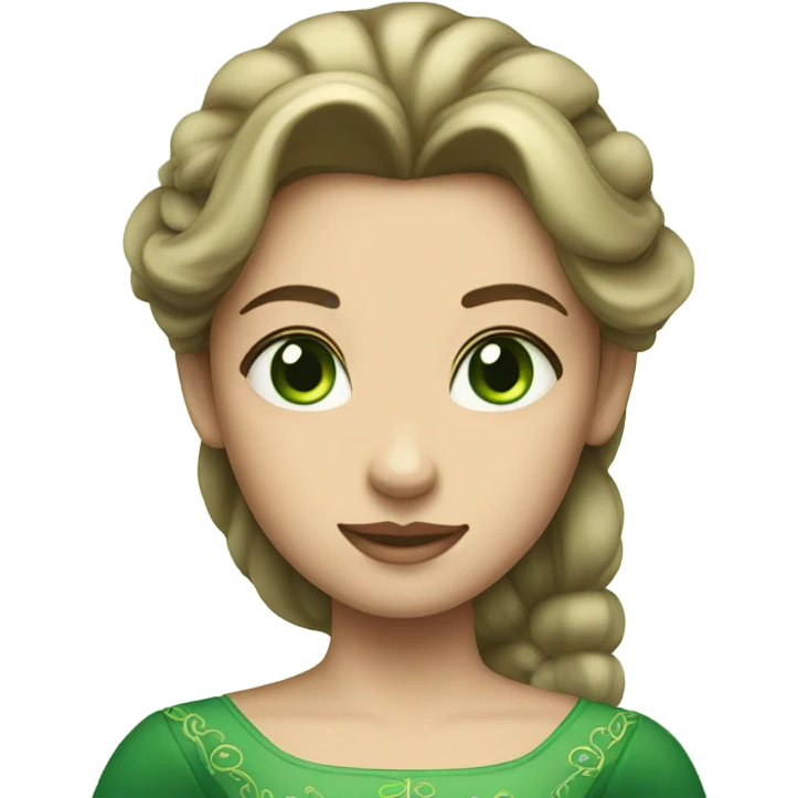 Green eyes princess emoji