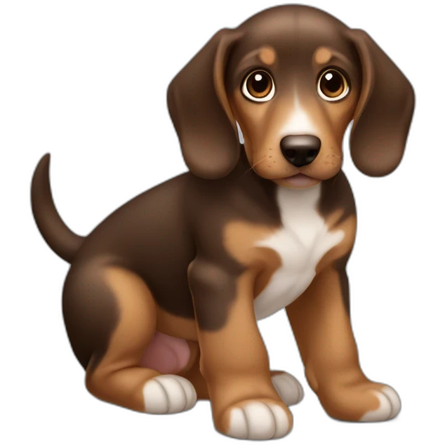 Alpenländische Dachsbracke brown puppy emoji