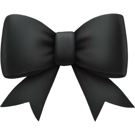black GIFT bow emoji