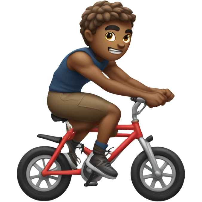 muscular boy riding bicycle emoji