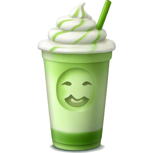 A yummy iced matcha latte emoji