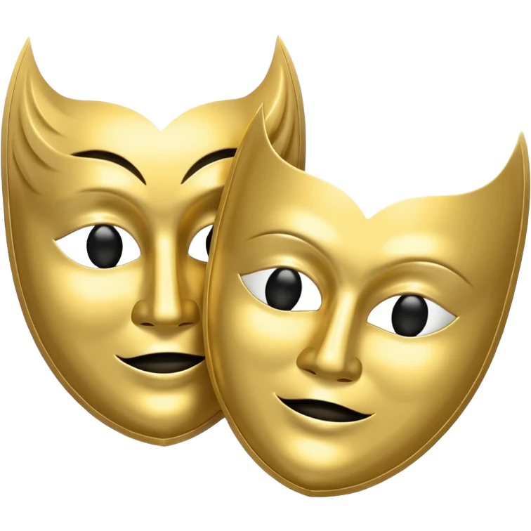 Two mask that is circling one is happy the other is sad emoji