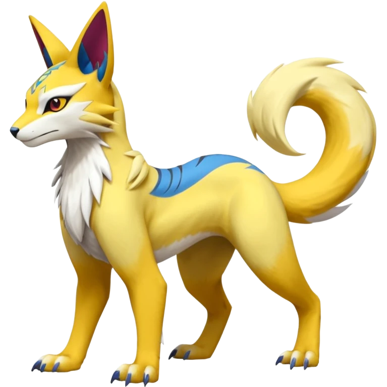 Latias-Vernid-Lombax-Renamon-Zeraora-Bastet-Fakémon-hybrid-fusion-creature, full body emoji