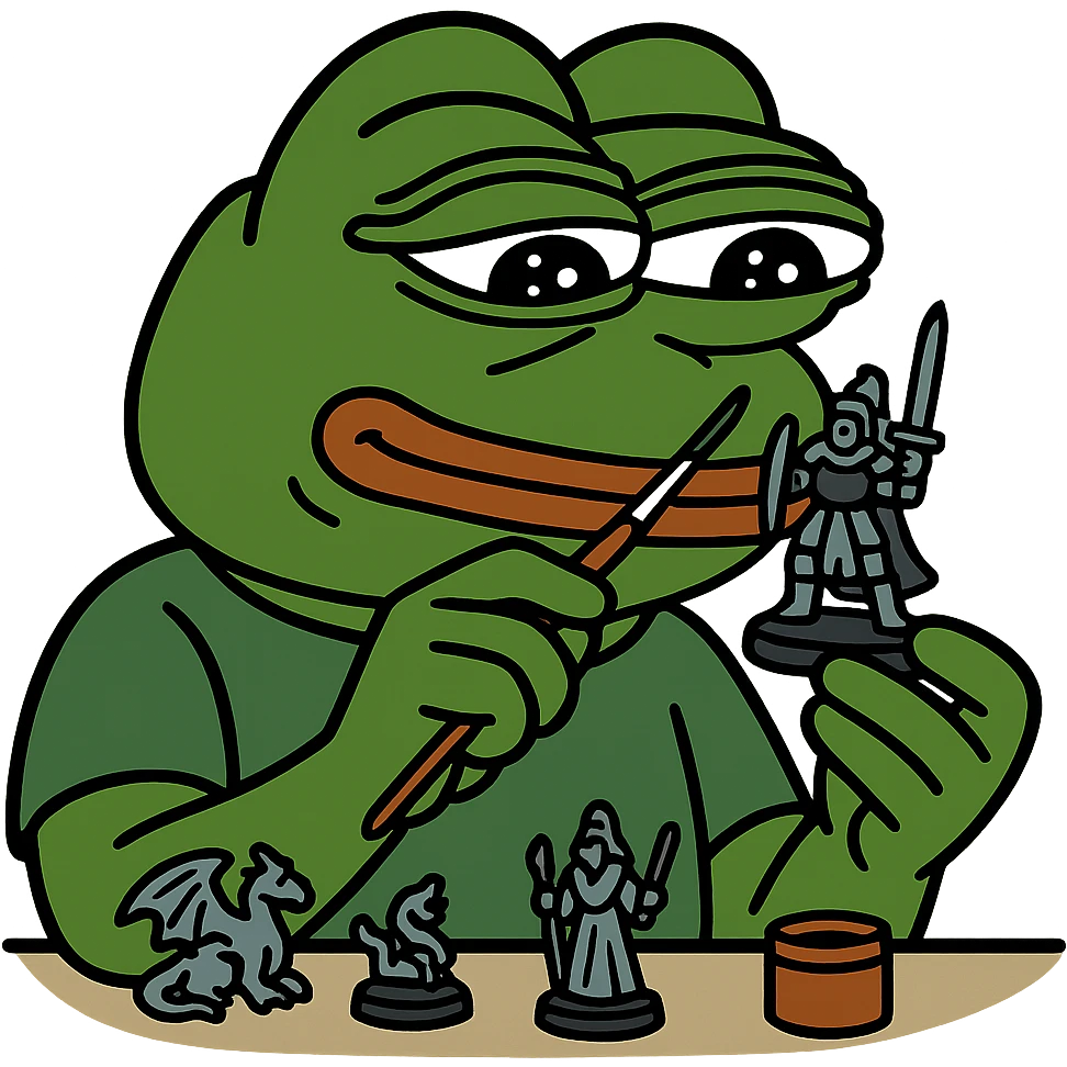  pepe painting dungeons and dragons figurines emoji