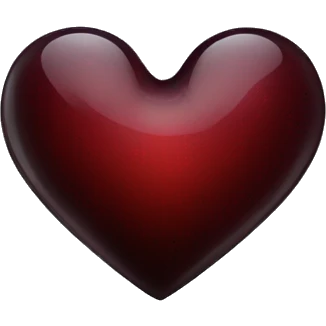 dark red glass heart emoji