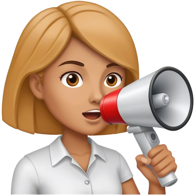 woman with megaphone emoji