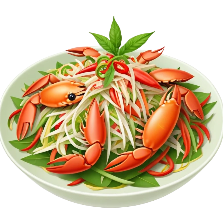 Thai papaya salad with crab dish emoji