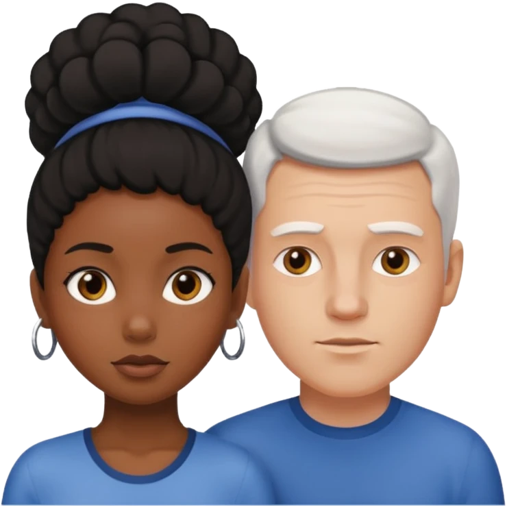 Black girl sex with white man emoji