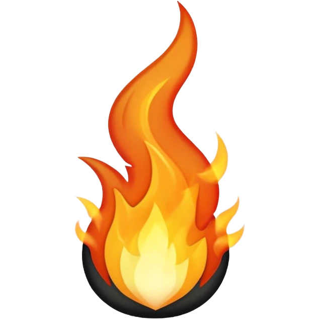 black flame emoji