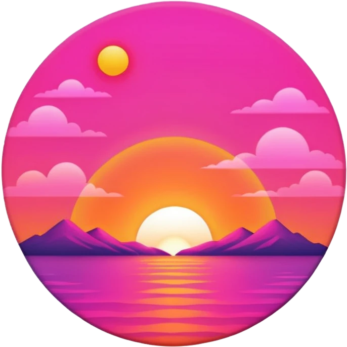 Neon sunset emoji