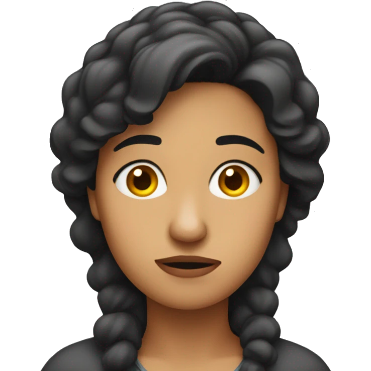 hispanic woman with a disapoointed look emoji